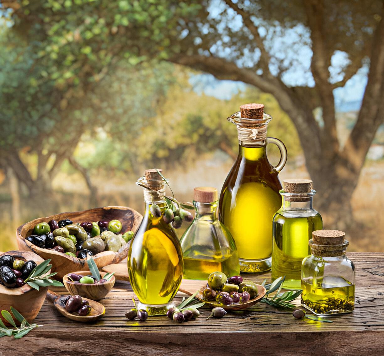 Kangaroo Olive Oil bottles on display at our farm