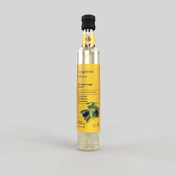 Kangaroo Extra Virgin Olive Oil 1 Litre bottle - front label