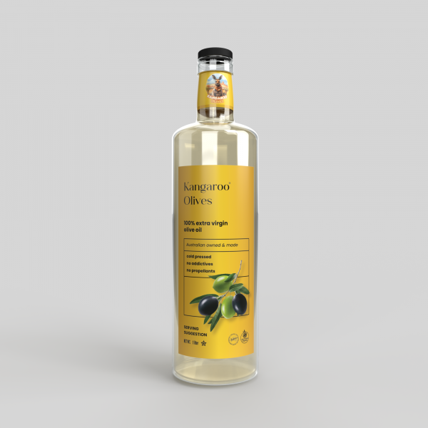 Kangaroo Extra Virgin Olive Oil 2 Litre bottle - front label