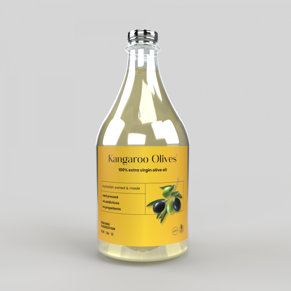 Kangaroo Extra Virgin Olive Oil 3 Litre bottle - front label